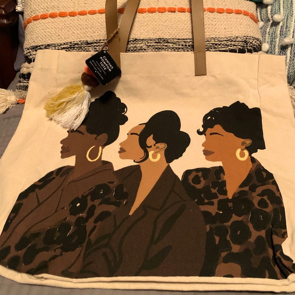 One day sale.Hand Painted Canvas Artisan Tote.